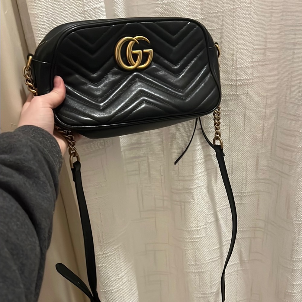 Gucci Black Quilted Leather Crossbody Bag